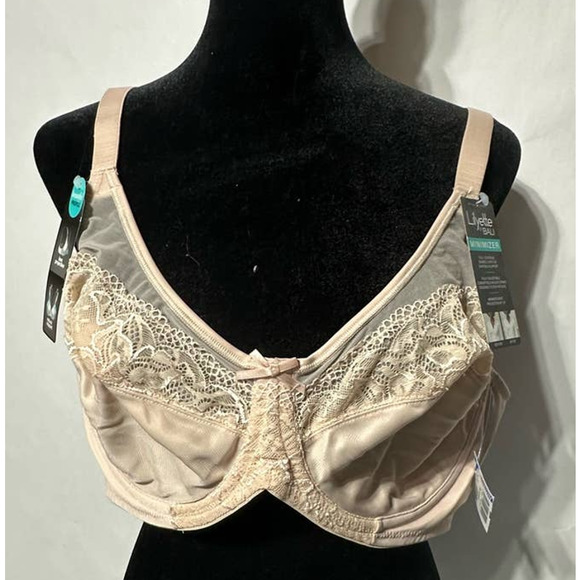 Lilyette Nude Lace Underwire Minimizer Bra size 42C‎ - Picture 1 of 6